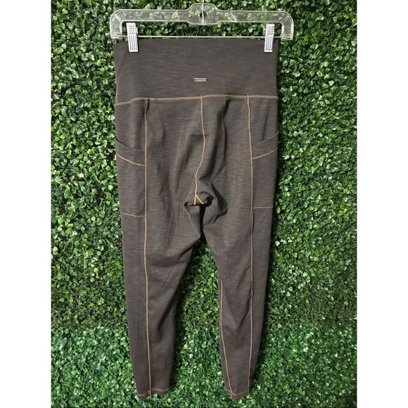 PrAna High Rise 7/8 Textured Leggings Size Medium Gray - Picture 2 of 4